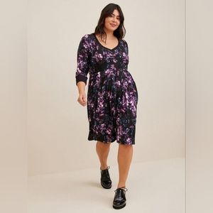 Torrid Super Soft Plush V-Neck Skater Dress Size 2